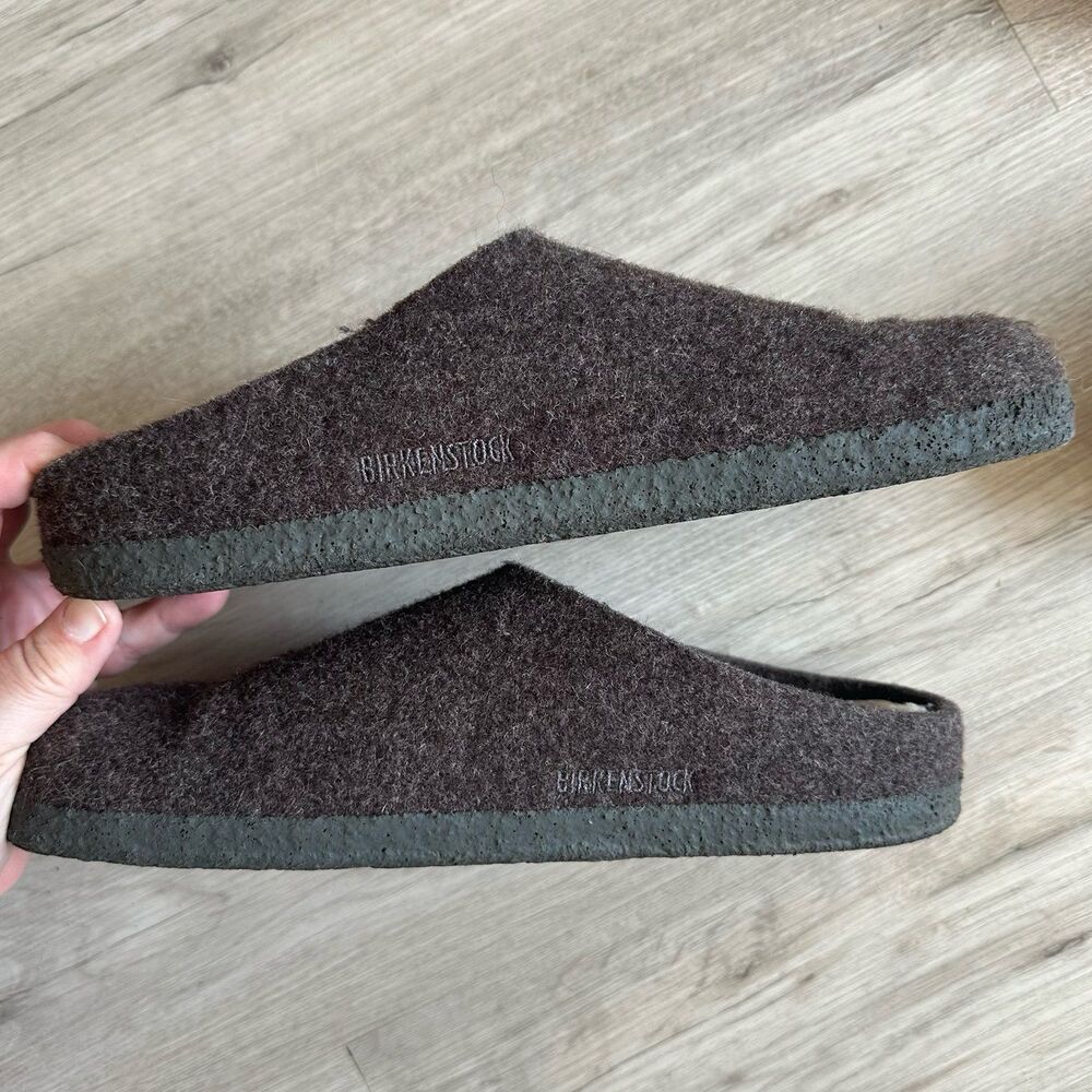 Birkenstock Zermatt Shearling Mocha Brown Wool Slipper Slides EU Size 41 - Picture 7 of 12
